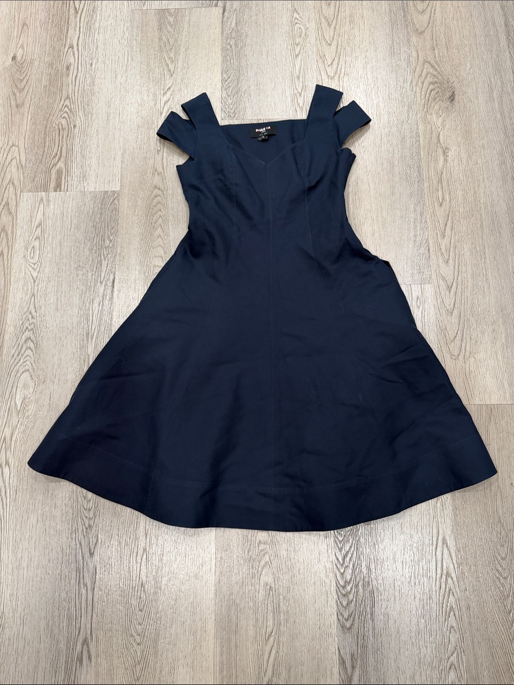 Paule ka Classic Navy Fit-and-Flare Dress - Womens